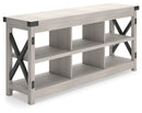 Bayflynn - White/black - Large Tv Stand-Washburn's Home Furnishings