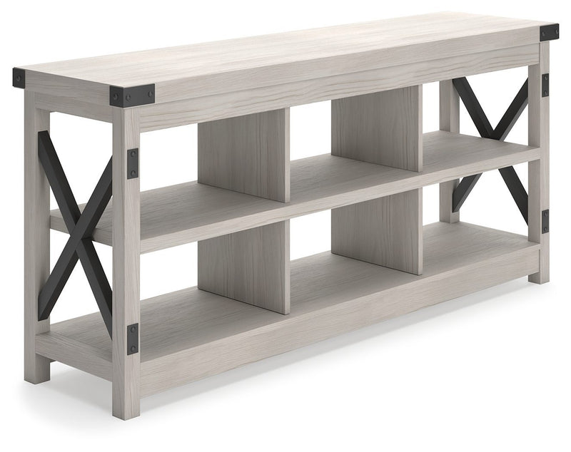 Bayflynn - White/black - Large Tv Stand-Washburn's Home Furnishings