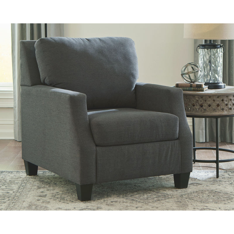 Bayonne - Charcoal - 2 Pc. - Chair, Ottoman-Washburn's Home Furnishings