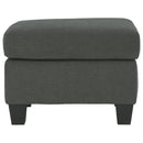 Bayonne - Charcoal - Ottoman-Washburn's Home Furnishings