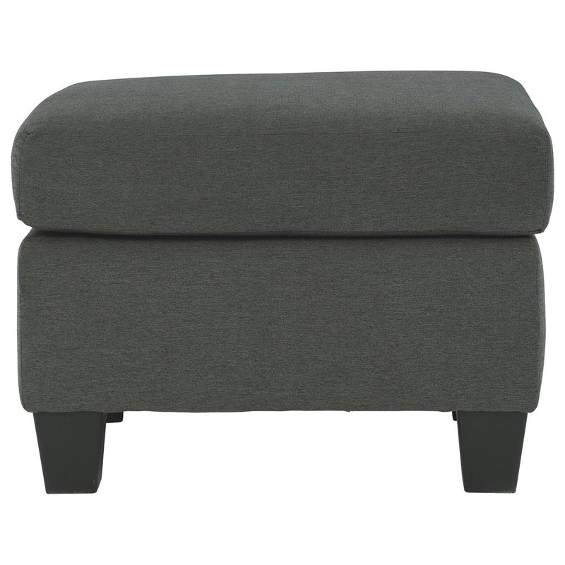 Bayonne - Charcoal - Ottoman-Washburn's Home Furnishings