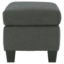 Bayonne - Charcoal - Ottoman-Washburn's Home Furnishings