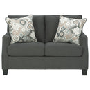 Bayonne - Gray Dark - Loveseat-Washburn's Home Furnishings