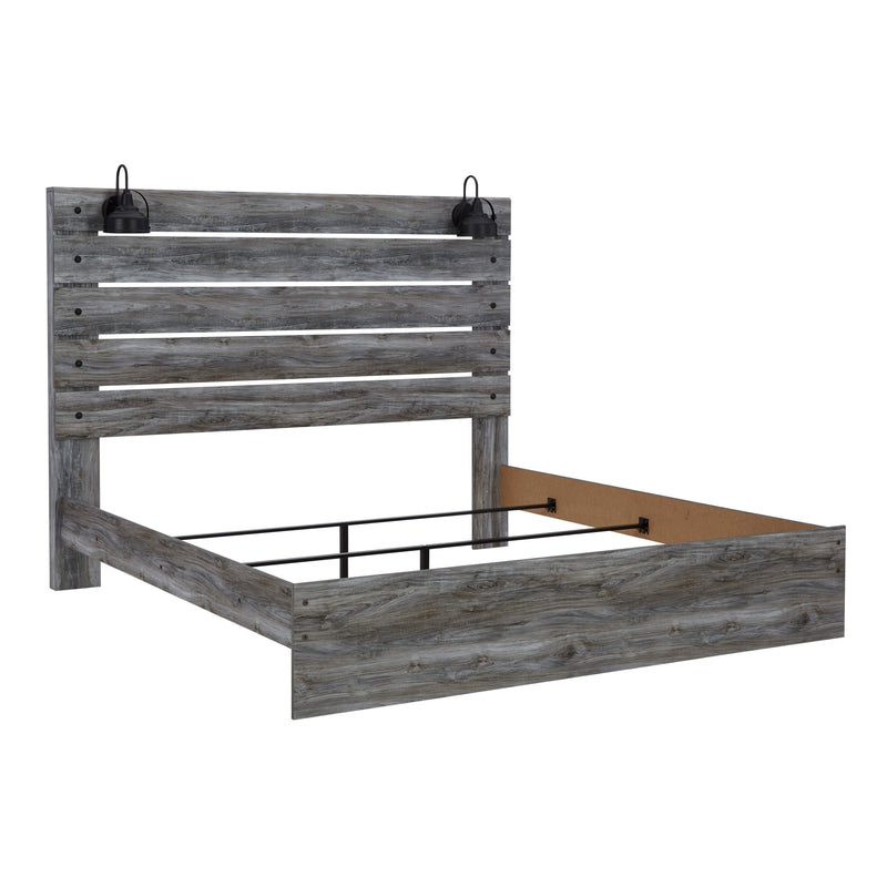 Baystorm - Gray - King Panel Bed - Footboard Slat-Washburn's Home Furnishings