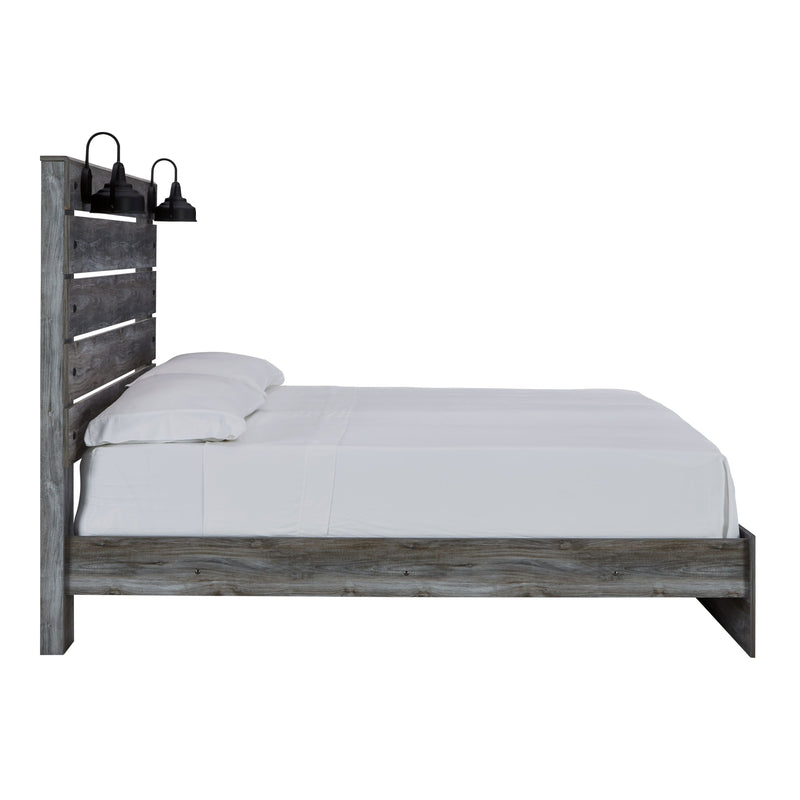 Baystorm - Gray - King Panel Bed - Footboard Slat-Washburn's Home Furnishings