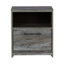 Baystorm - Gray - One Drawer Night Stand-Washburn's Home Furnishings