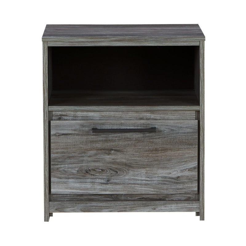 Baystorm - Gray - One Drawer Night Stand-Washburn's Home Furnishings