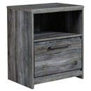 Baystorm - Gray - One Drawer Night Stand-Washburn's Home Furnishings