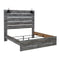 Baystorm - Gray - Queen Panel Bed - Footboard Slat-Washburn's Home Furnishings