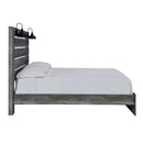 Baystorm - Gray - Queen Panel Bed - Footboard Slat-Washburn's Home Furnishings