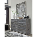 Baystorm - Gray - Six Smooth Drawer Dresser-Washburn's Home Furnishings