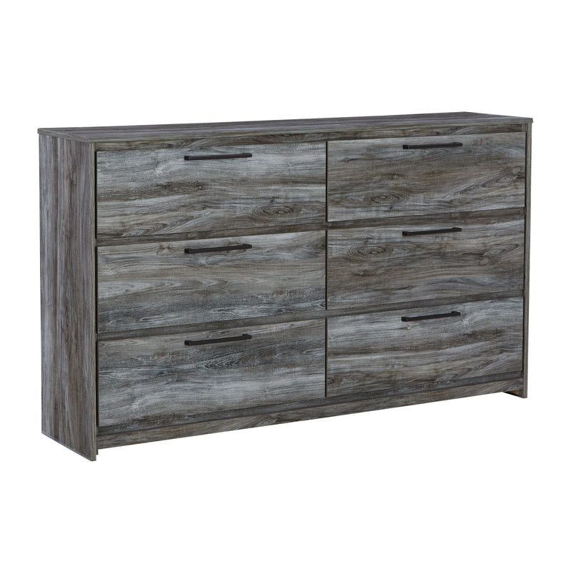 Baystorm - Gray - Six Smooth Drawer Dresser-Washburn's Home Furnishings