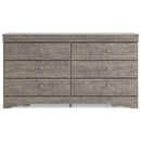 Bayzor - Gray - Six Drawer Dresser-Washburn's Home Furnishings