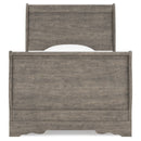 Bayzor - Gray - Twin Sleigh Bed-Washburn's Home Furnishings