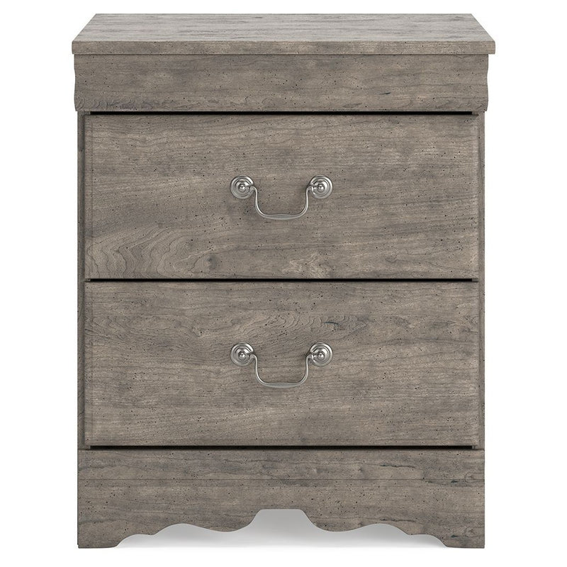 Bayzor - Gray - Two Drawer Night Stand-Washburn's Home Furnishings