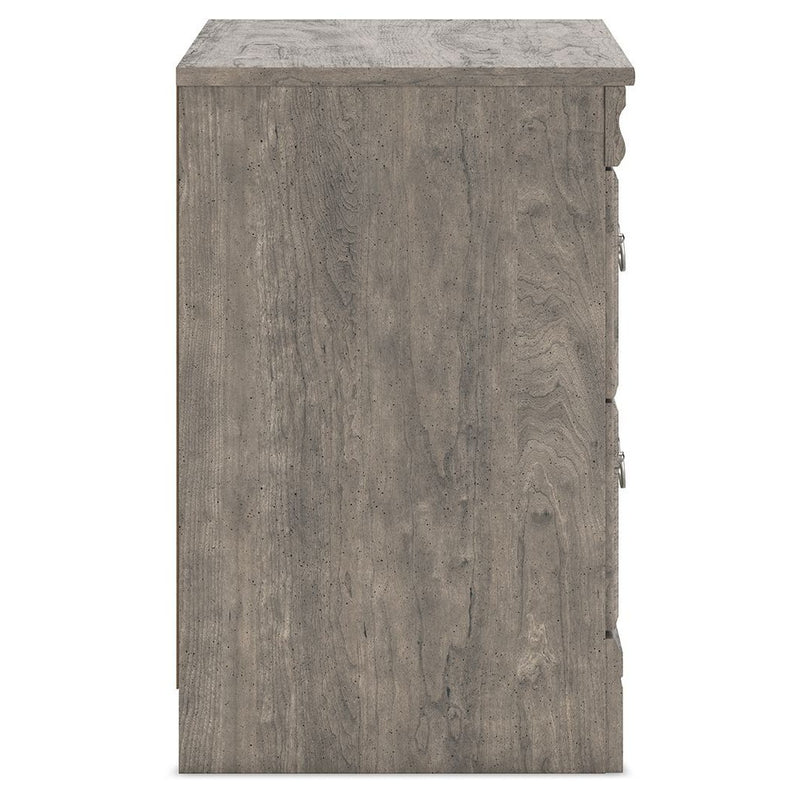 Bayzor - Gray - Two Drawer Night Stand-Washburn's Home Furnishings