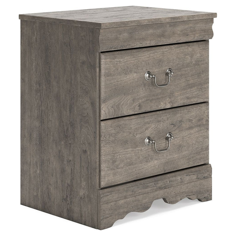 Bayzor - Gray - Two Drawer Night Stand-Washburn's Home Furnishings