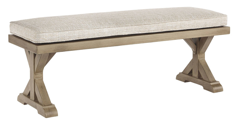 Beachcroft - Beige - Bench With Cushion-Washburn's Home Furnishings