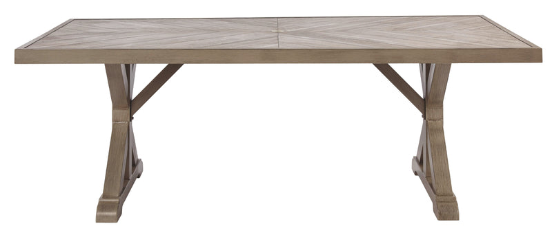 Beachcroft - Beige - Rect Dining Table W/umb Opt-Washburn's Home Furnishings