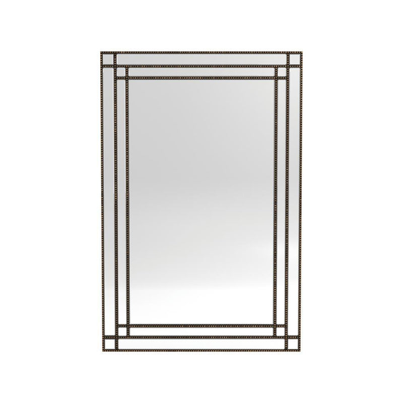 Beaded Trim Mirror Silver-Washburn's Home Furnishings