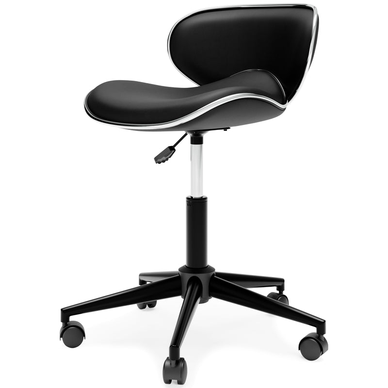 Beauenali - Black - Home Office Desk Chair (1/cn), Contoured Shape-Washburn's Home Furnishings