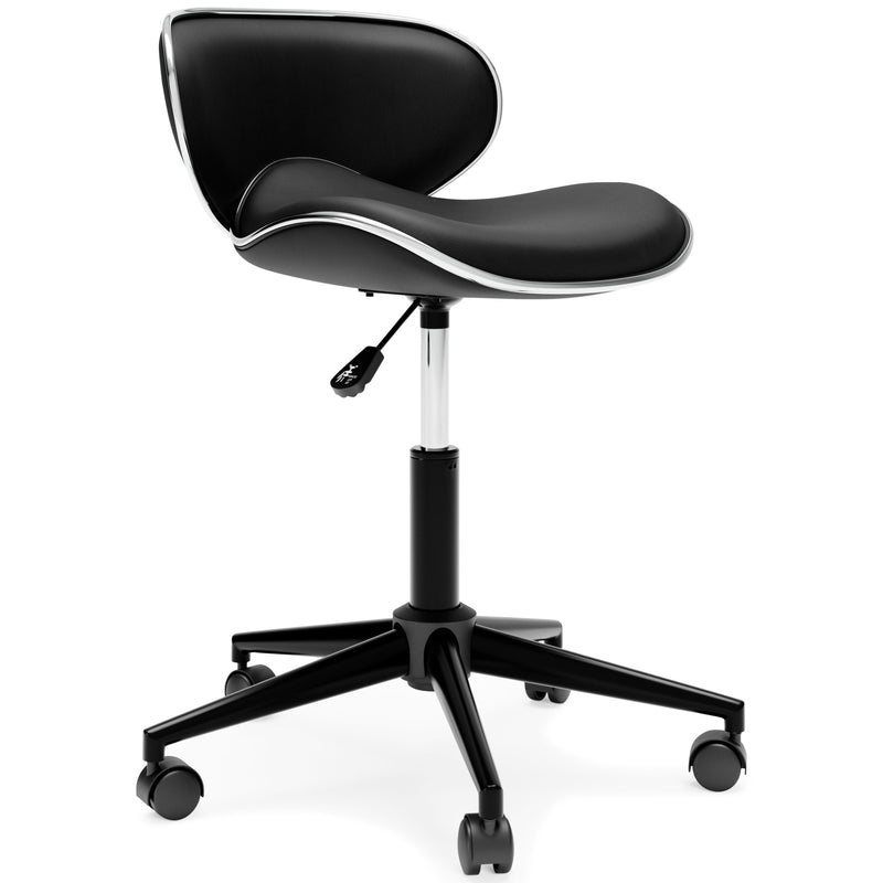 Beauenali - Black - Home Office Desk Chair (1/cn), Contoured Shape-Washburn's Home Furnishings