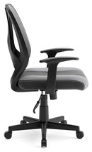 Beauenali - Light Gray/black - Home Office Swivel Desk Chair - Black Back-Washburn's Home Furnishings