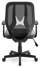 Beauenali - Light Gray/black - Home Office Swivel Desk Chair - Black Back-Washburn's Home Furnishings