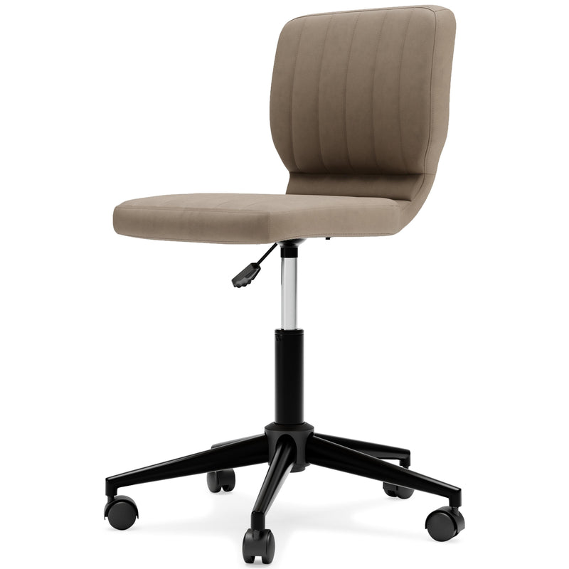 Beauenali - Taupe - Home Office Desk Chair (1/cn)-Washburn's Home Furnishings