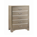 Beaumont - 5-drawer Rectangular Chest - Beige-Washburn's Home Furnishings