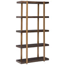 Beckville - Gold Finish/brown - Bookcase-Washburn's Home Furnishings