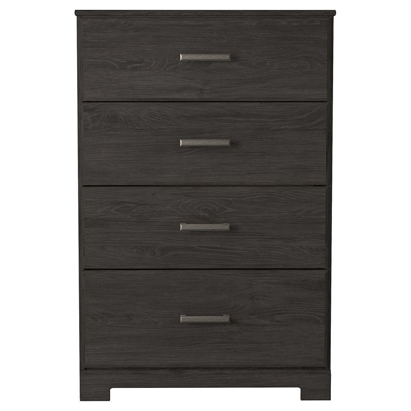 Belachime - Black - Four Drawer Chest-Washburn's Home Furnishings