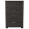 Belachime - Black - Four Drawer Chest-Washburn's Home Furnishings