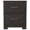 Belachime - Black - Two Drawer Night Stand-Washburn's Home Furnishings