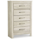 Bellaby - Whitewash - Five Drawer Chest-Washburn's Home Furnishings