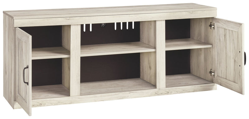 Bellaby - Whitewash - Lg Tv Stand W/fireplace Option - Small-Washburn's Home Furnishings