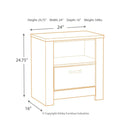 Bellaby - Whitewash - One Drawer Night Stand-Washburn's Home Furnishings