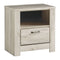 Bellaby - Whitewash - One Drawer Night Stand-Washburn's Home Furnishings