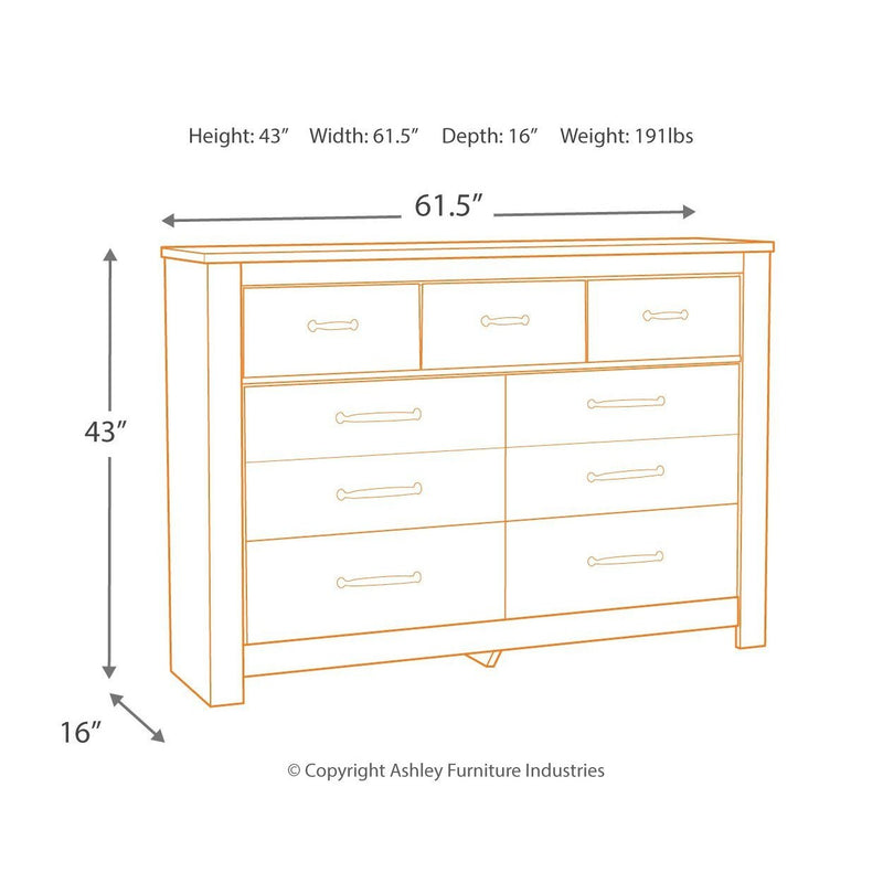 Bellaby - Whitewash - Seven Drawer Dresser-Washburn's Home Furnishings