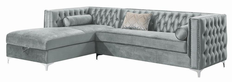 Bellaire - Sectional - Silver-Washburn's Home Furnishings