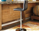 Bellatier - Black/chrome Finish - Tall Uph Swivel Barstool(2/cn)-Washburn's Home Furnishings