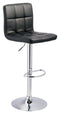 Bellatier - Black/chrome Finish - Tall Uph Swivel Barstool(2/cn)-Washburn's Home Furnishings