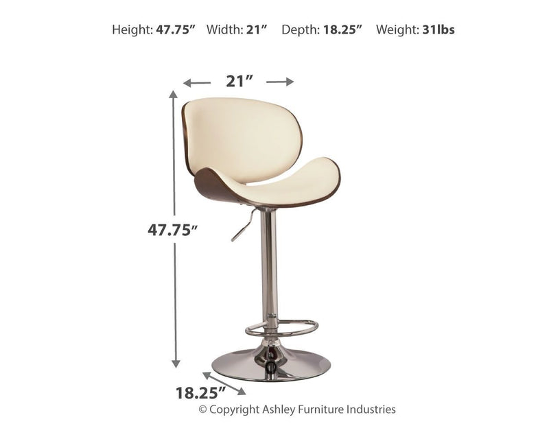 Bellatier - Bone - Tall Uph Swivel Barstool(1/cn)-Washburn's Home Furnishings