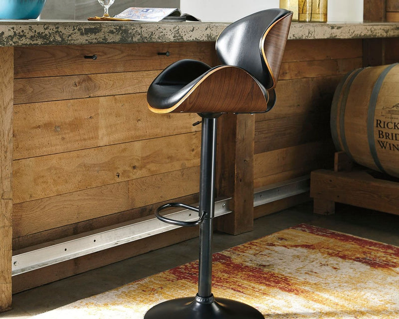 Bellatier - Brown - Tall Uph Swivel Barstool(1/cn)-Washburn's Home Furnishings