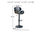 Bellatier - Brown - Tall Uph Swivel Barstool(1/cn)-Washburn's Home Furnishings