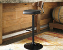 Bellatier - Brown/black - Tall Uph Swivel Barstool(1/cn)-Washburn's Home Furnishings