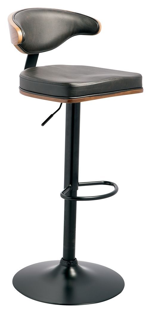 Bellatier - Brown/black - Tall Uph Swivel Barstool(1/cn)-Washburn's Home Furnishings