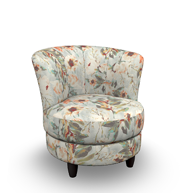 Best Palmona Swivel Barrel Chair w/ Riverloom Legs in Shell-Washburn's Home Furnishings