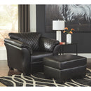 Betrillo - Black - 2 Pc. - Chair With Ottoman-Washburn's Home Furnishings