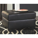 Betrillo - Black - Ottoman-Washburn's Home Furnishings